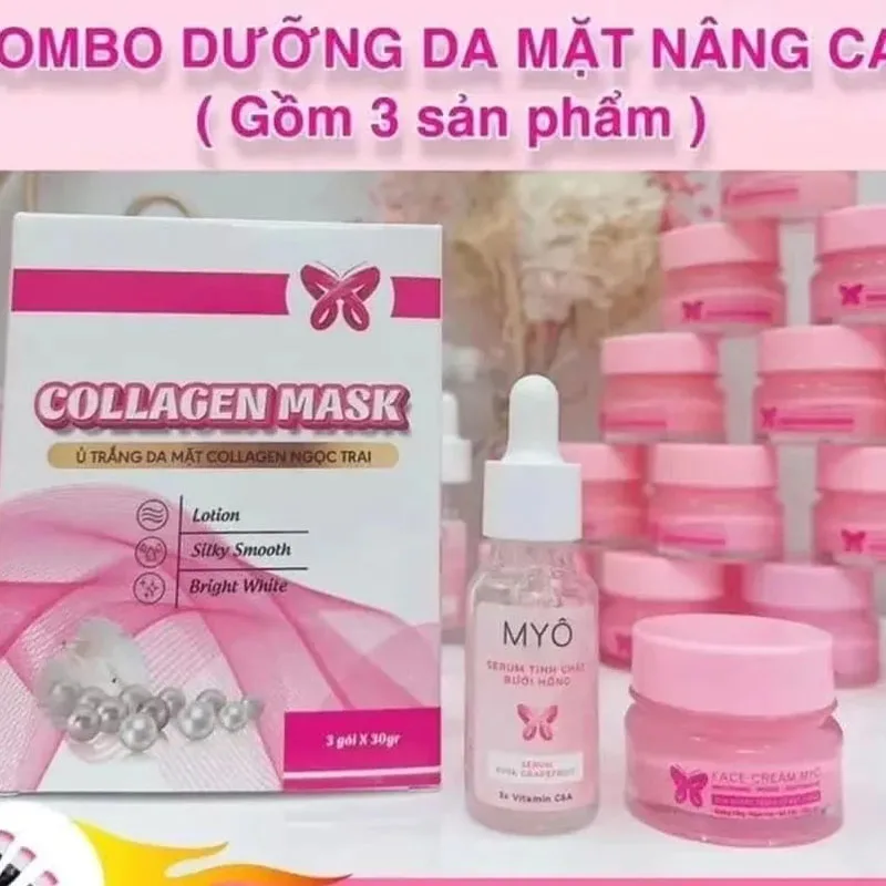 

SET KÍCH TRẮNG VITAMIN X10 MYÔ, ủ trắng da mặt collagen, Trắng da Mịn màng, kich trang Combo duong da kem face myo mat body