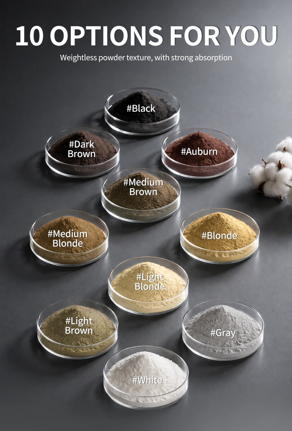 100g Haarausfall Aufbau Haar fasern Mixer verbergen Styling Faser Haar pulver Ausdünnung Keratin Wimpern verlängerung schwarz – Detail 4