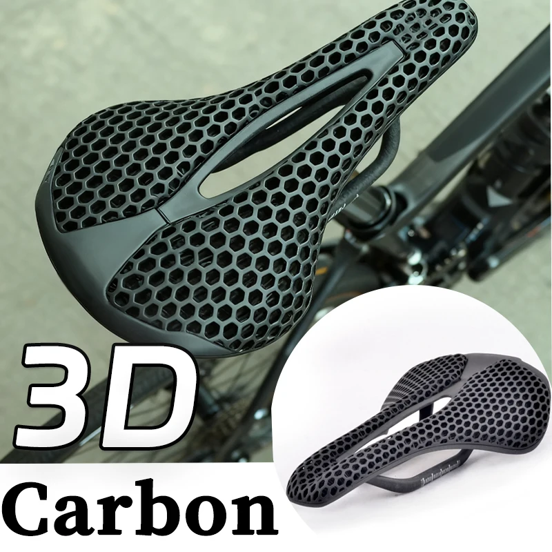 

RYET велосипедное седло с 3D принтом, карбоновое 140 мм для гравия, MTB, шоссейного велосипеда, сверхлегкое, удобное, мягкое, подушка для велосипедного сиденья