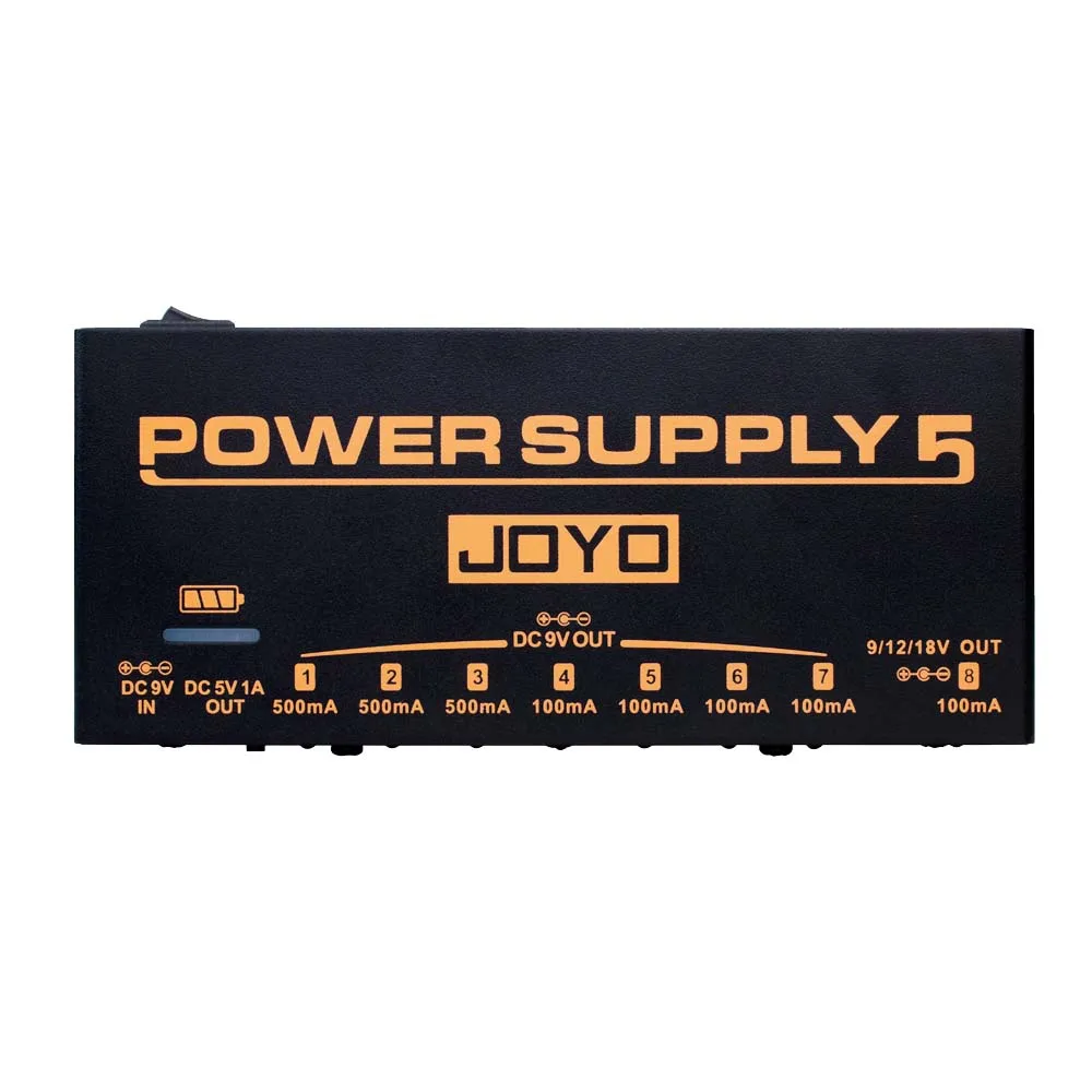 JOYO JP-05 Guitar Effect Pedal Power Supply Rechargeable 4400mAh Battery 8 Isolated DC Outputs 9V 12V 18V Guitar Effect Power