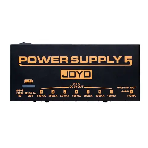 JOYO JP-05 Guitar Effect Pedal Power Supply Rechargeable 4400mAh Battery 8 DC Outputs Jacks 9V 12V 18V Guitar Effect Power
