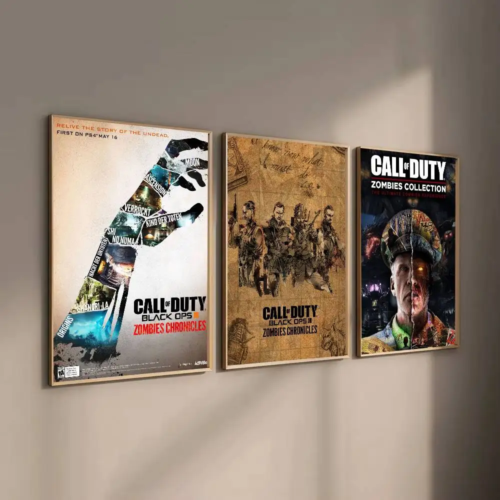 ملصق Cod Zombies ذاتي اللصق فني مقاوم للماء ملصق ورقي لديكور جدران غرفة القهوة والبار