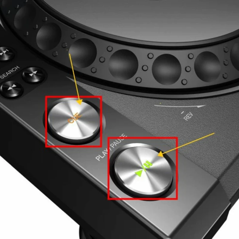 

Оригинальный PIONER XDJ-700, кнопка воспроизведения DJ, кнопка переключения CUE
