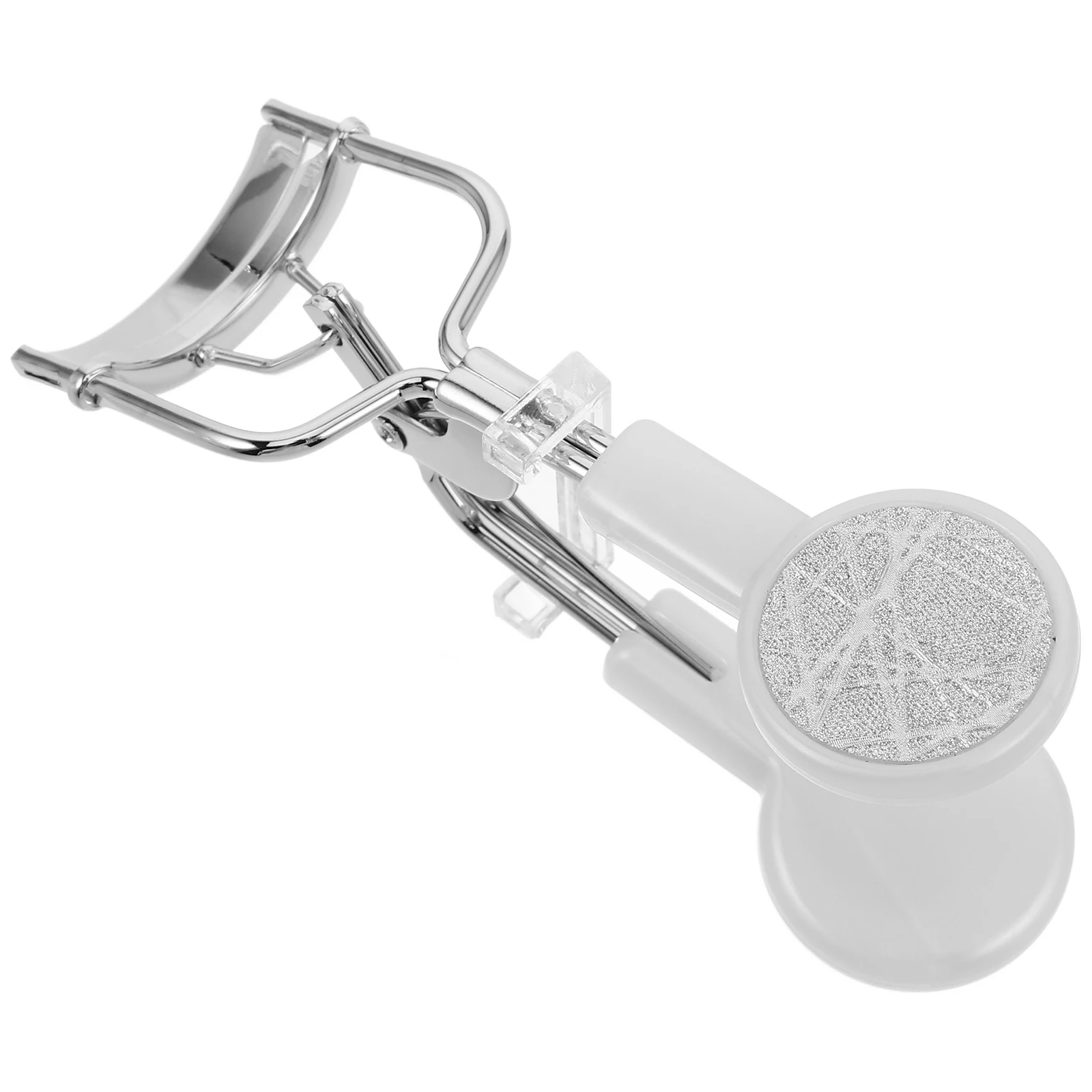 

Bling Rhinestone Eyelash Curler Silver Instant Curl Wide Mouth Design Long-Lasting Lash Curler for Hooded Eyes Travel Use