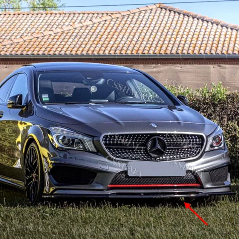 For Benz CLA-Class C117 CLA200 260 CLA45 Bumper Lip Chin Front Lip Spoiler Splitters Body Kit Aprons Cover Guard Trim 2013-2015