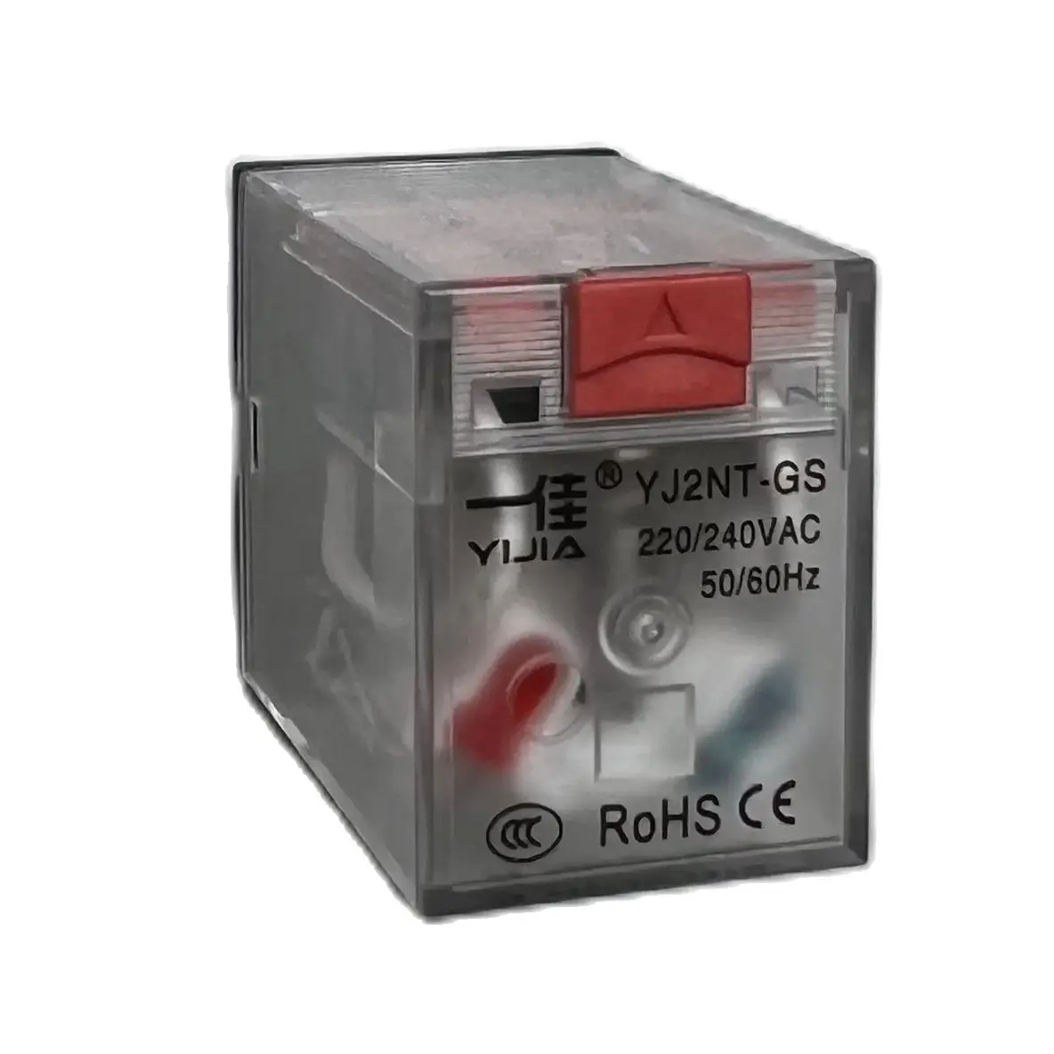 Zusen YJ2NT-GS with Test Button AC 220V DC 12V 24V 5A Coil Small Intermediate Relay Low Power 2 Groups of  8 Pins
