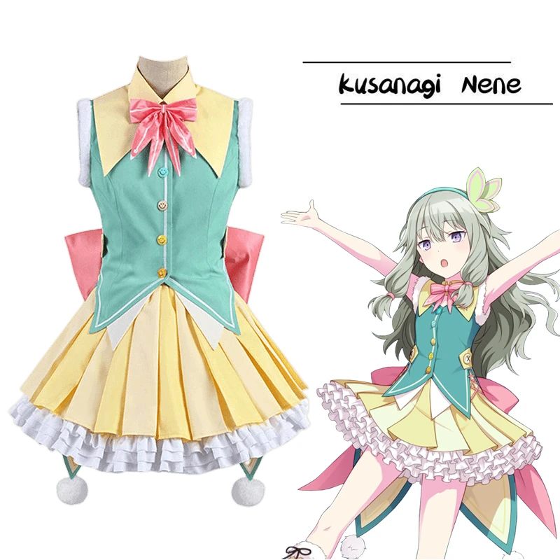 

Project Sekai Colorful Stage! Costume Feat Kusanagi Nene Cosplay Dress Wonderlands×Showtime Dresses Wig Suit Halloween Clothing