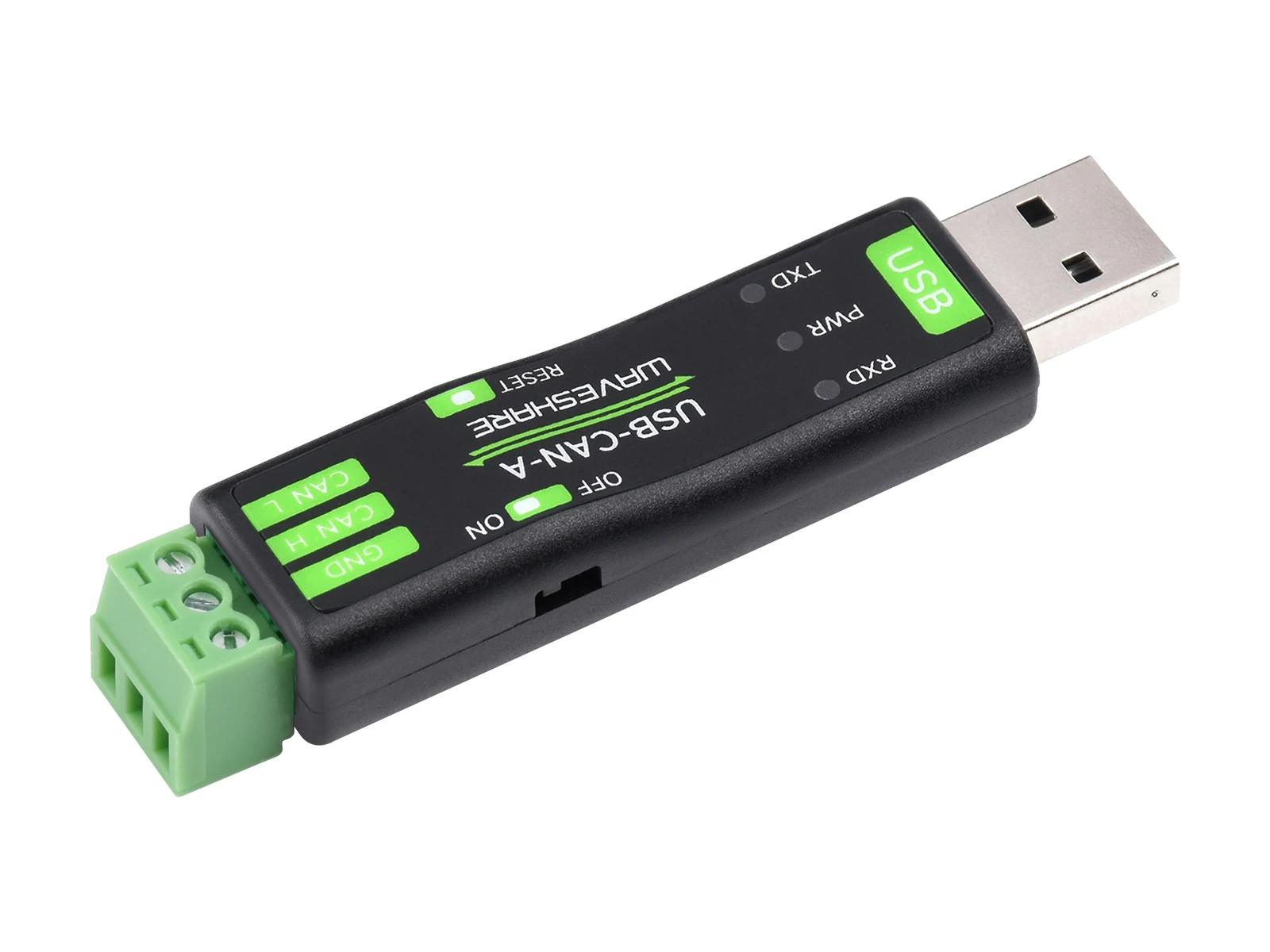 حل رقاقة, USB إلى CAN Adapter, نموذج A, أوضاع عمل متعددة, في Canbus, متوافق مع نظام متعدد