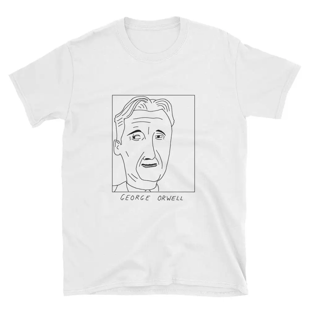 Badly Drawn Authors George Orwell T Shirt FREE Worldwide Delivery