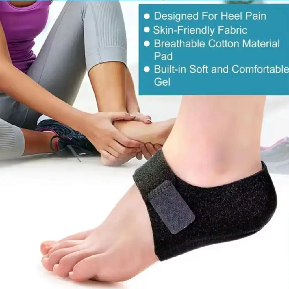 الأشرطة القابلة للتعديل منصات كعب سيليكون امتصاص الصدمات هلام المواد كعب إدراج دعم وسادة التهاب اللفافة حامي #4