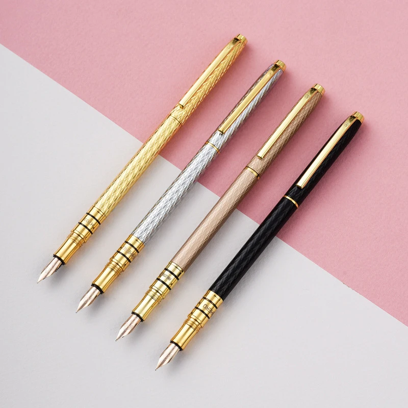 

Hero 10K Gold Nib Ladies Fountain Pen Fine Nib 0.5mm Fine Quality Multicolor For Choice Authentic Beautiful Writing Gift Pen