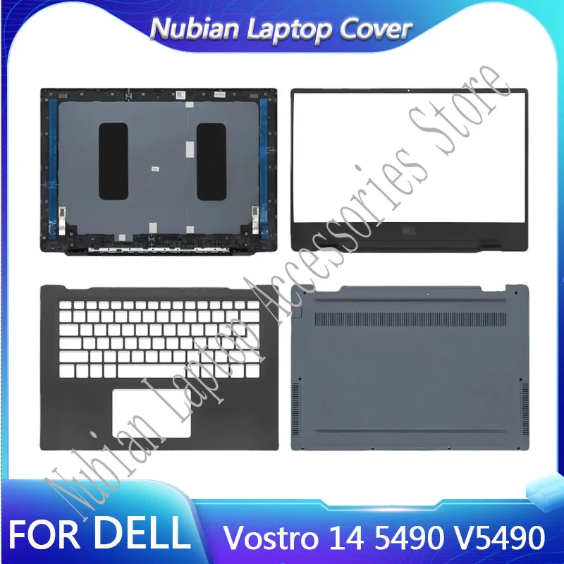 

New For Dell Vostro 14 5490 V5490 Laptop LCD Back Cover Series Front Bezel Palmrest Upper Bottom Base Case A B C D Shell Blue