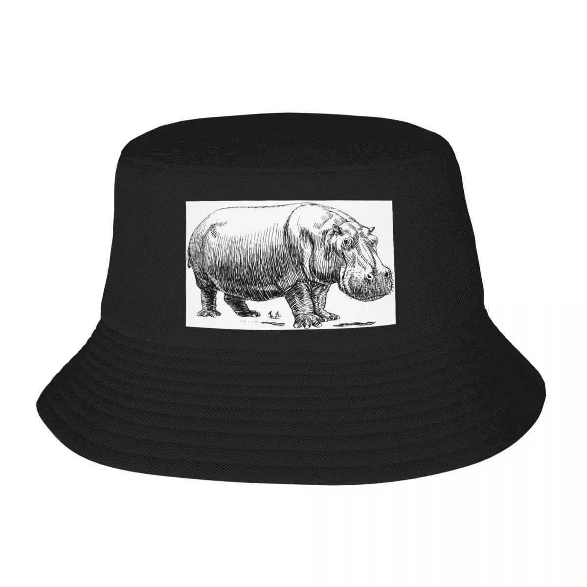 Hippopotamus Bucket Hats Panama Hat Children Bob Hats Autumn Fisherman Hats Summer Beach Fishing Unisex Caps