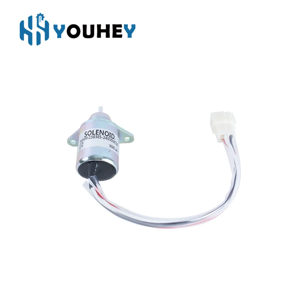 1503ES‑12S5SUC5S SA-4562T SA-5213 1503ES‑24S5SUC5S Yanmar Engine Parts 12V 24V Fuel Shut Off Solenoid Valve  SA-4569-T
