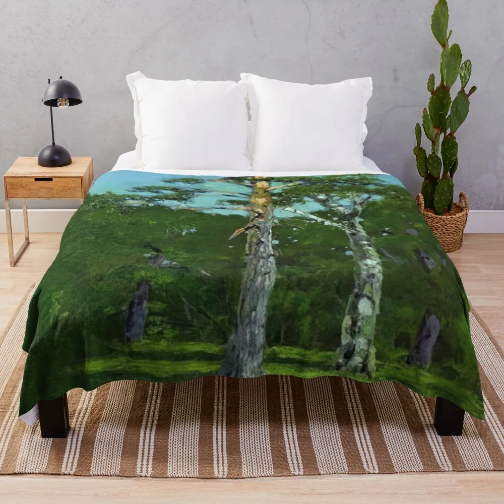 

Arkhyp Kuindzhi - Pine Throw Blanket Polar Sofa Throw manga Blankets