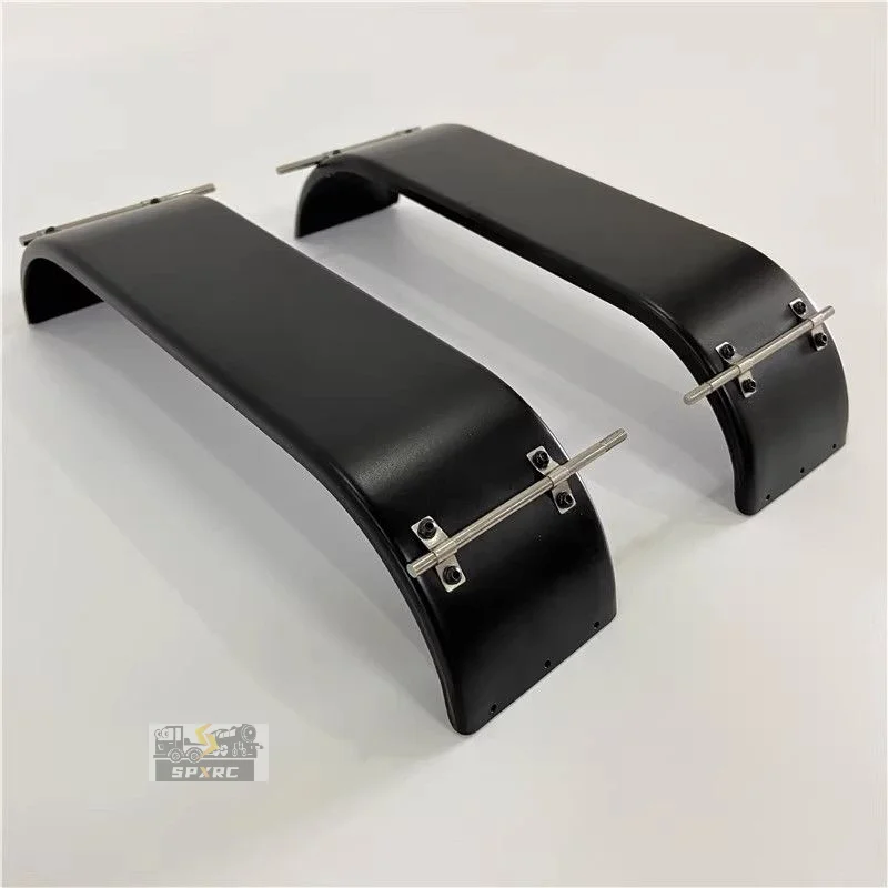 1/14 Mud Head Rear Dual Axis Non Welded Metal Fender For Tamiya  Lesu Scania Man Actros Volvo Car Parts Rc Truck