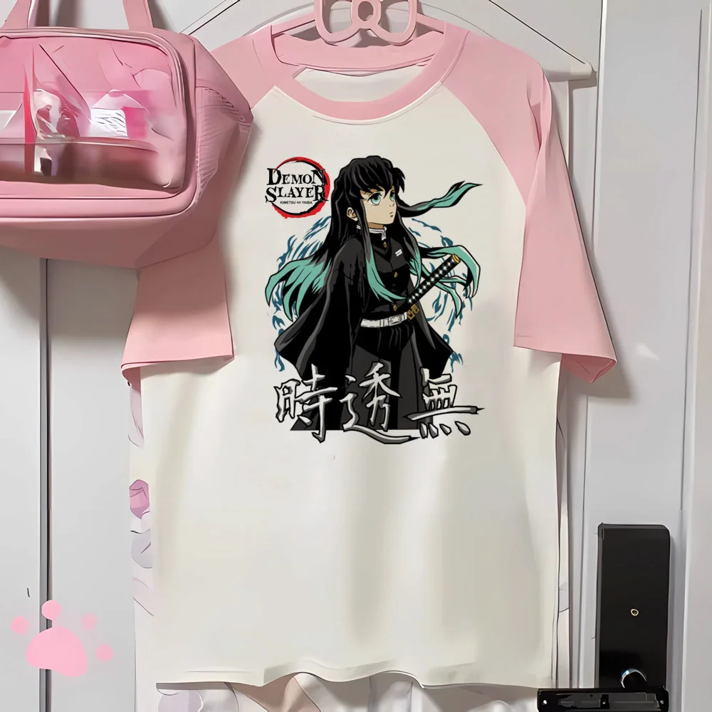 Футболка Muichiro Tokito, женский элегантный топ для отдыха, женская одежда 2000s y2k