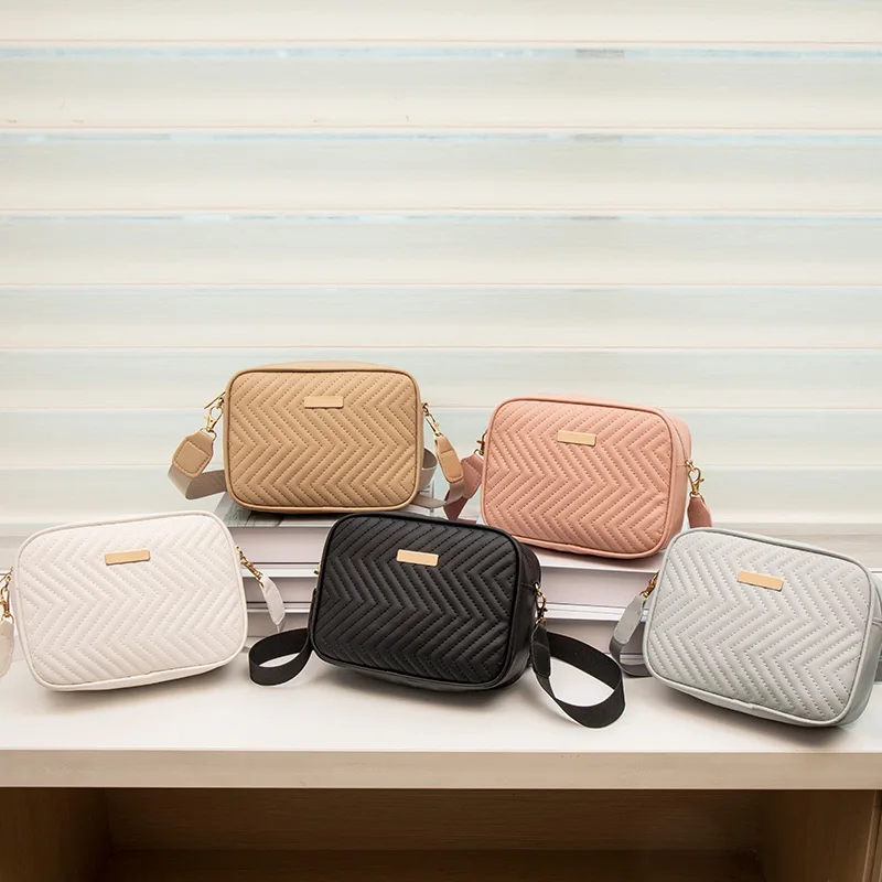 

Printed shoulder strap crossbody small square bag ladies bags foreign trade bag women's Korean version wave pattern bag