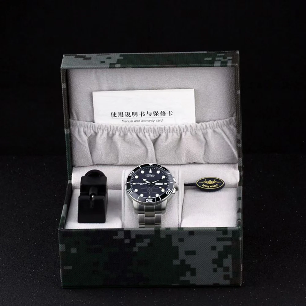 Chinese Air Force Automatic Watches Men Miyota Mechanical Wristwatches 43mm Military 100M Diver Watch Luminous Clock Homage 2022