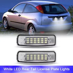 2Pcs No Error LED Tail License Number Plate Lights For Ford Focus MK1 All Models 1998-2005 Car Styling OEM#1100511