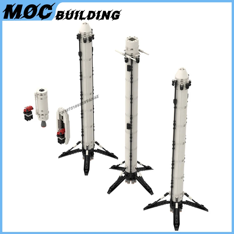 우주 시리즈 팔콘 헤비 헤비 리프트 발사 차량 모델 MOC 빌딩 블록 크리 에이 티브 로켓 장난감 DIY 조립 벽돌 크리스마스 선물