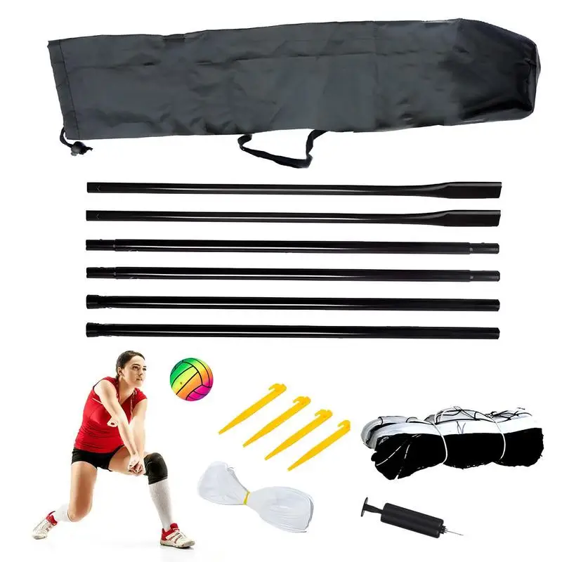 

Professional Volleyball Net Heavy Duty Sports Net Badminton Net Rack Volleyball Nets With Portable Storage Bag For