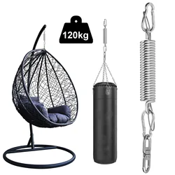 Hanging Chair Lounger Swing Spring Hammock Hangers Suspension Hook Steel Heavy Duty Swing Spring 265lbs Weight Capacity