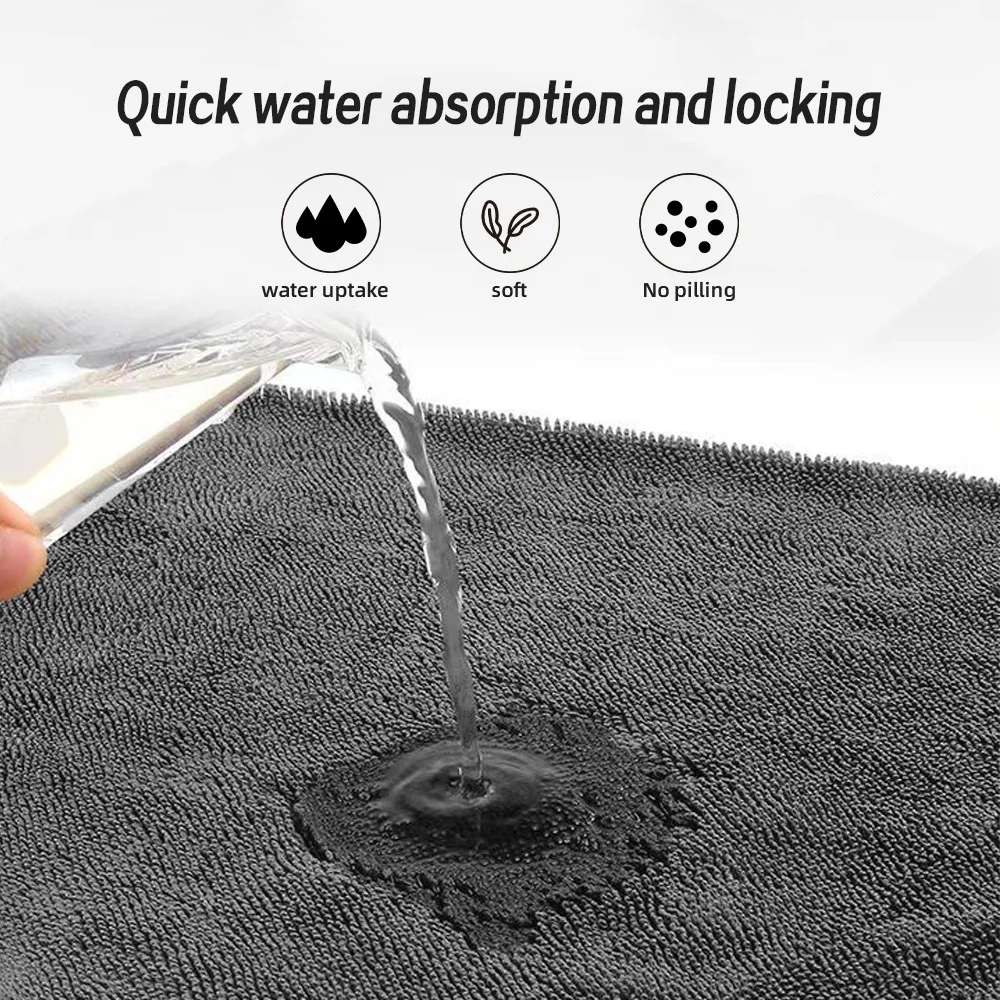 40*60/40cm Car Wash Towel 600GSM Microfiber Double-Sided Ultra Absorbent Car Wash Cloth Cleaning Drying Towel Washing Accessorie