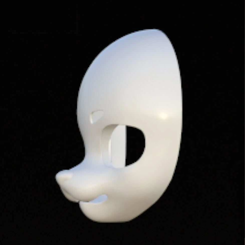 หน้ากากคิกุรุมิ รูปทรงหัวสัตว์ วัสดุ PLA พิมพ์ 3 มิติ พร้อมขนสัตว์ ชุด DIY อุปกรณ์เสริมสำหรับทำหัวกะโหลกผู้ชาย