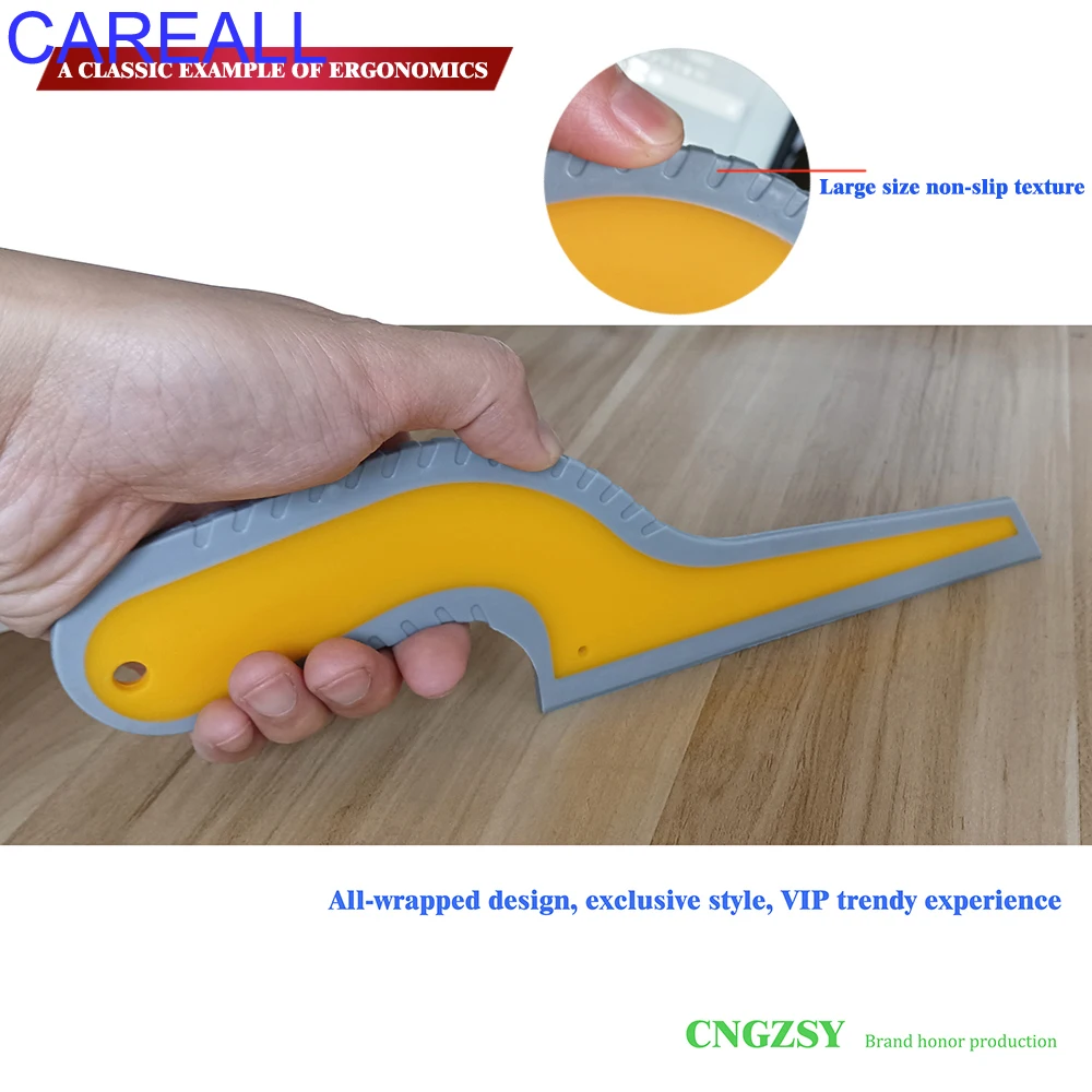 CAREALL Rubber Scraper Handle Water Wiper Squeegee for Window Tint Carbon Fiber Vinyl Windshield Car Wrap Application Tools