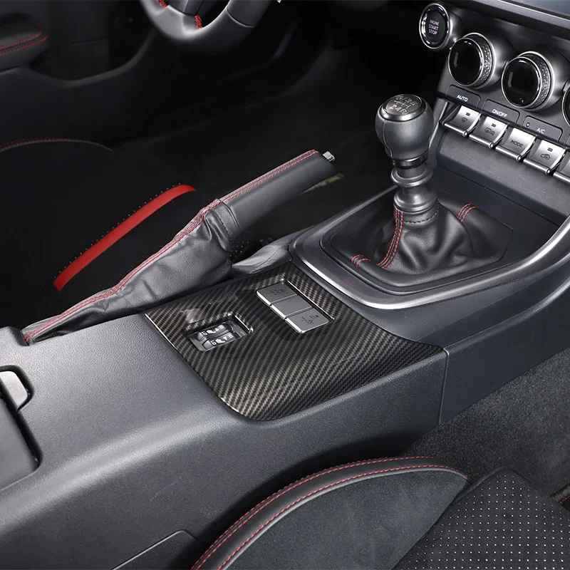 

Carbon Fiber/Red Car Seat Heating Adjustment Button Frame Decorative Sticker Trim For Toyota 86/Subaru BRZ 2022 Accessories