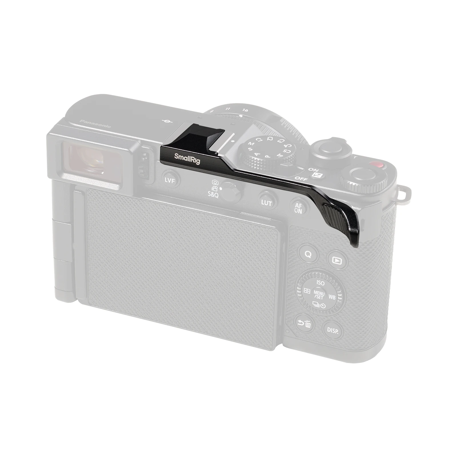 Uchwyt na palec SmallRig do Panasonic LUMIX L10, srebrno-czarny, z silikonowymi nakładkami, chroni korpus aparatu, poprawia stabilność. — zdjęcie produktu 7