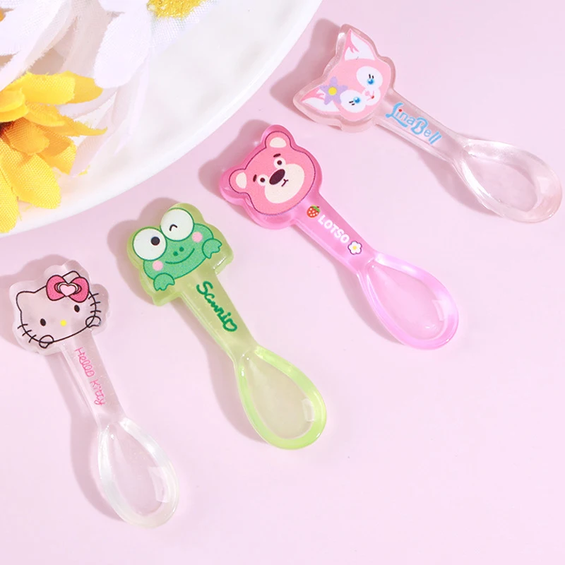 5PCS Nightglow Sanrio Small Spoon Charms Kitchen Cooking Spoon Handmade DIY Jewelry Resin Accessories Crafts