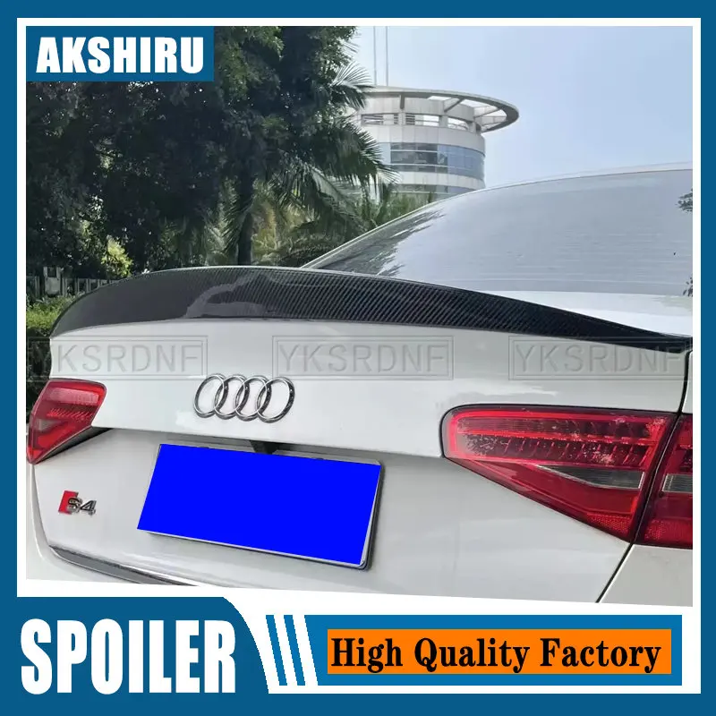 CA Style Carbon Fiber rear trunk spoiler For Audi A4 B8 B8.5 sedan 2009 - 2016 year Car rear wing spoiler (Not fit Sline S4 RS4) 