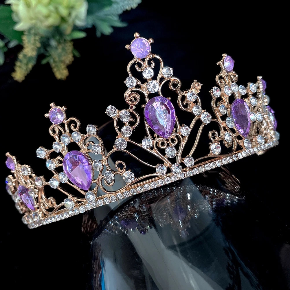 

Wedding Bride Crystal Crown Delicate Rhinestone Tiara Bridal Hair Accessories Party Tiaras for Women Rhinestone Tiaras