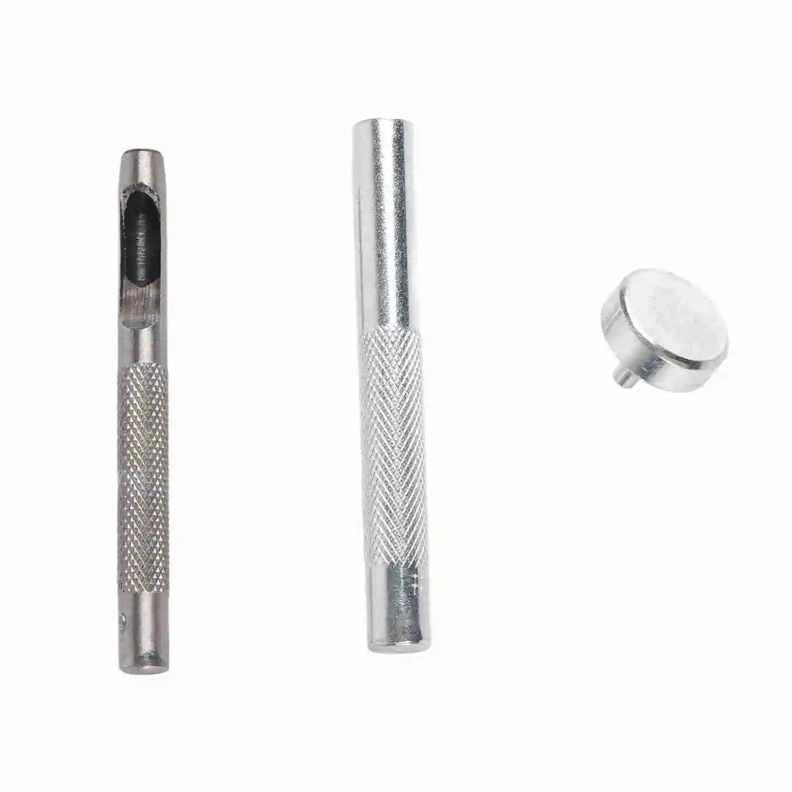 100 set kit passacavo con occhielli rondelle 0,236 pollici 3 pezzi strumenti di installazione occhielli in metallo argentato per abbigliamento in pelle tessuto T