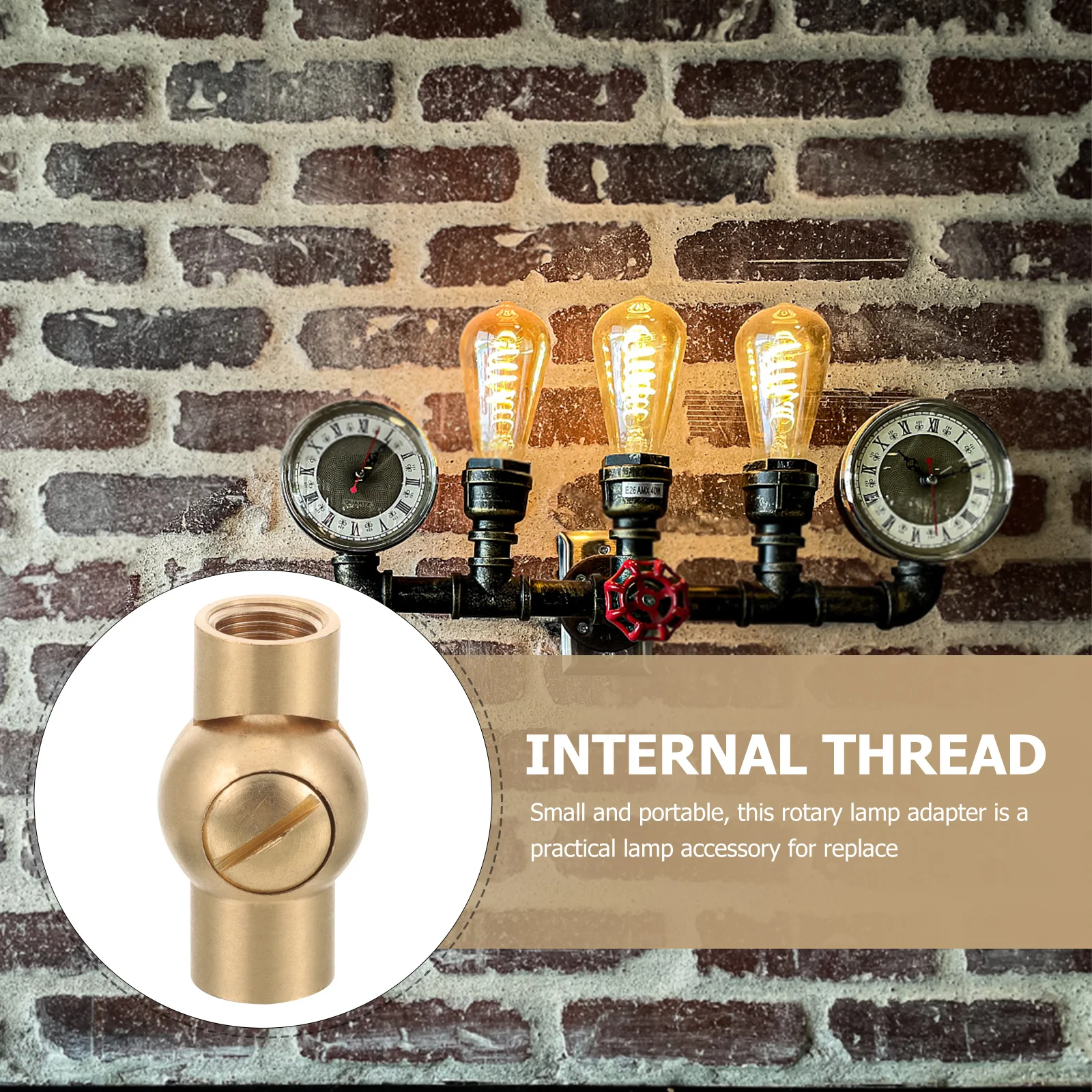 

Universal 180-Degree Swivel Lamp Adapter Copper Rotating Converter for Bathroom Ceiling Light Chandelier Pendant Wall Sconces