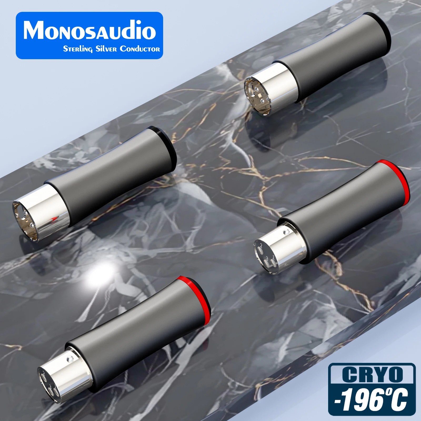 Monosaudio XMF711AG Puur Zilver 3-pins Mannelijke Vrouwelijke XLR Plug Balans Connector Jack Hifi Audio Versterker Luidspreker DIY Kabel