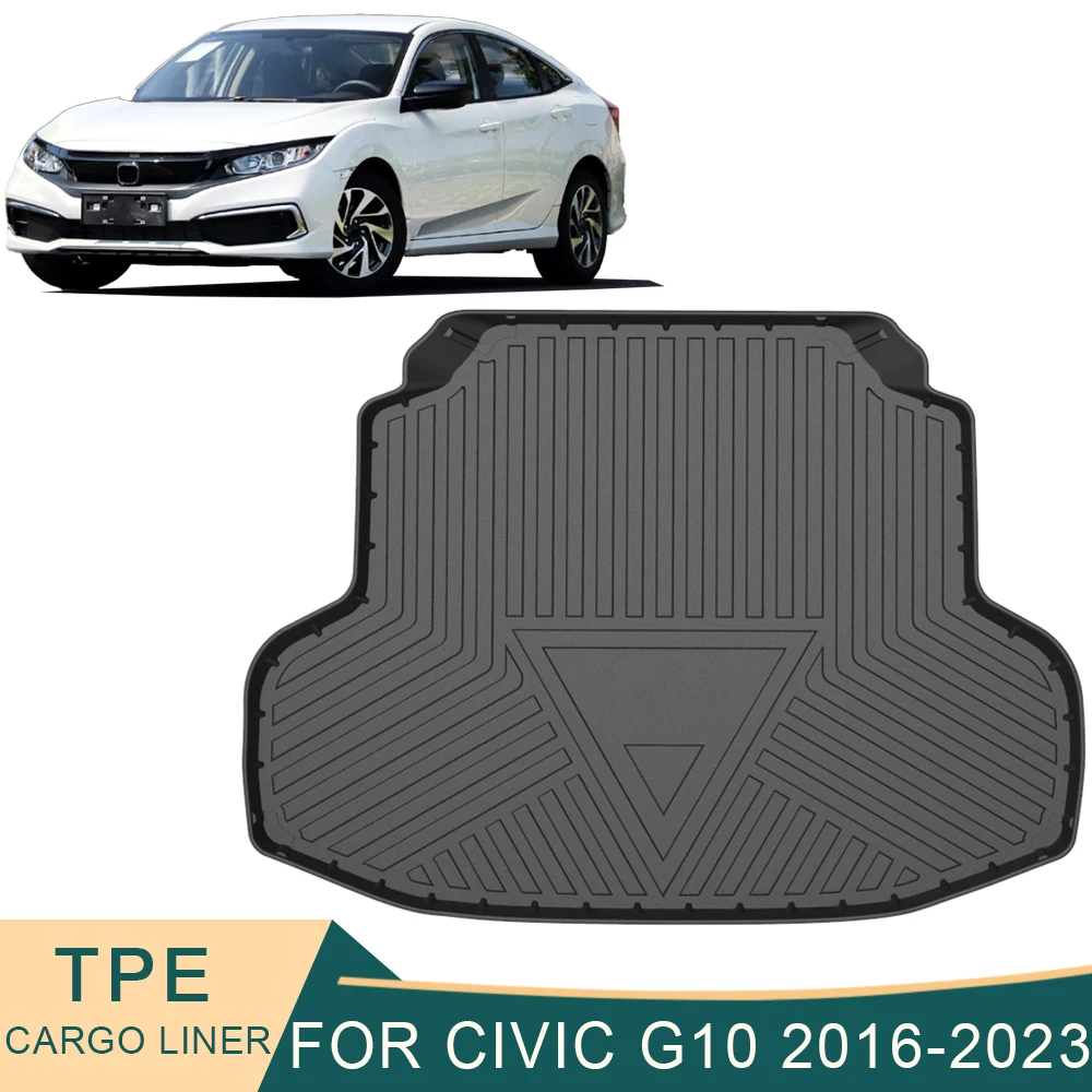 

For Honda Civic G10 G11 2016-2023 Auto Car Cargo Liner All-Weather TPE Non-slip Trunk Mats Waterproof Boot Carpet Accessories