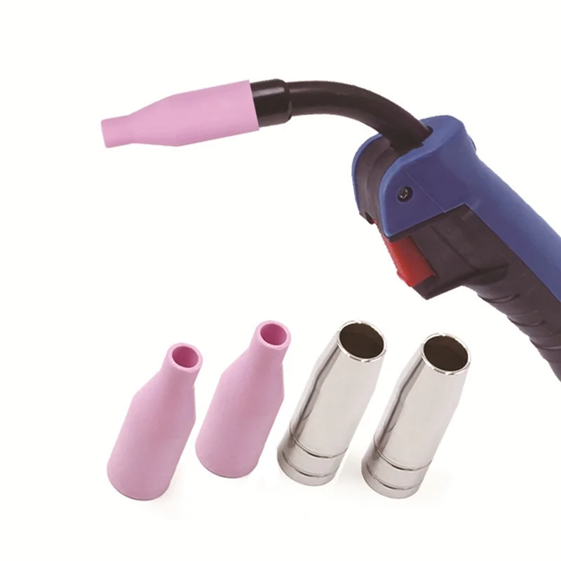 5Pcs MB15AK Ceramic Nozzle Protective Cover MIG Ceramic Nozzle Conductive Nozzle Ceramic Nozzle