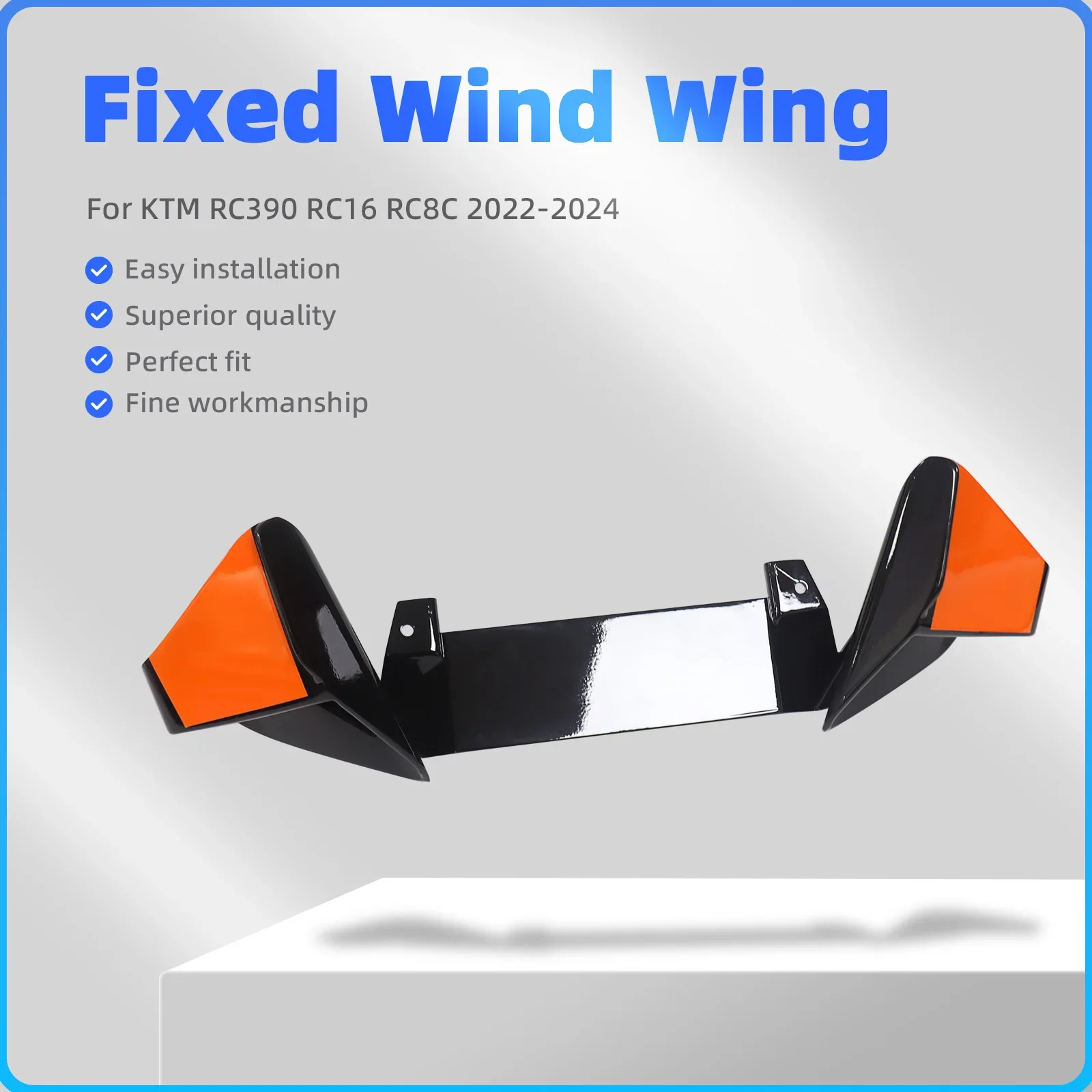Upgraded fairing fixed airfoil for KTM RC390 RC16 RC8C 2022-2024 Motorcycle Tuning Aerodynamic winglet fins side airfoil spoiler