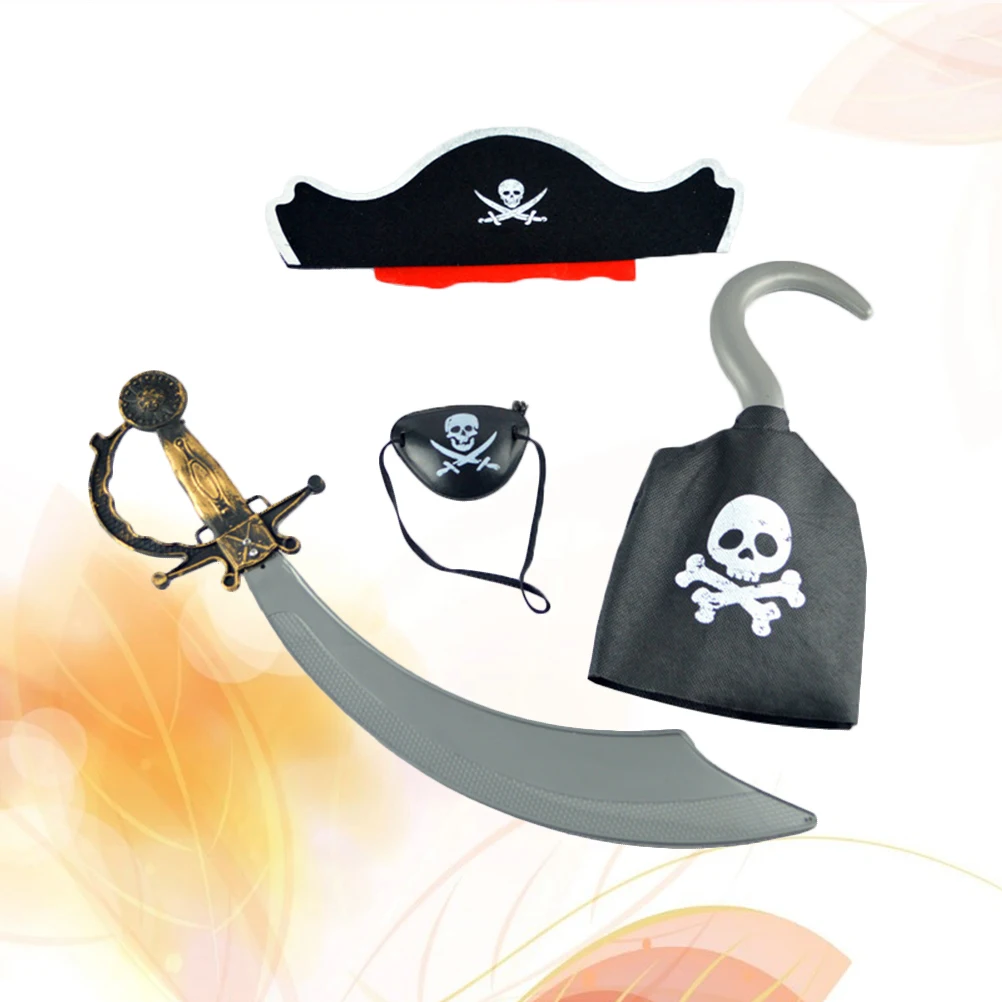 

4 Pcs Pirate Dressing Props Cosplay Accessary Halloween Party Supplies Headdress