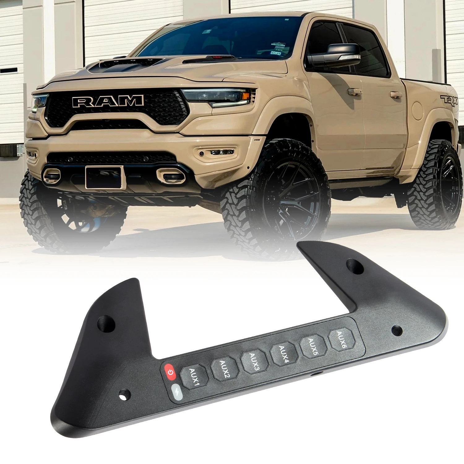 High Quality Exquisite Orginal Car A Pillar Handle Switch Panel 12v 6Gang Wireless For Dodge Ram F1500