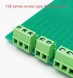 5pcs/lot KF128/JM128-2.54/3.5/3.81/5.0/5.08/7.5 screw type PCB terminal blocks can be spliced green