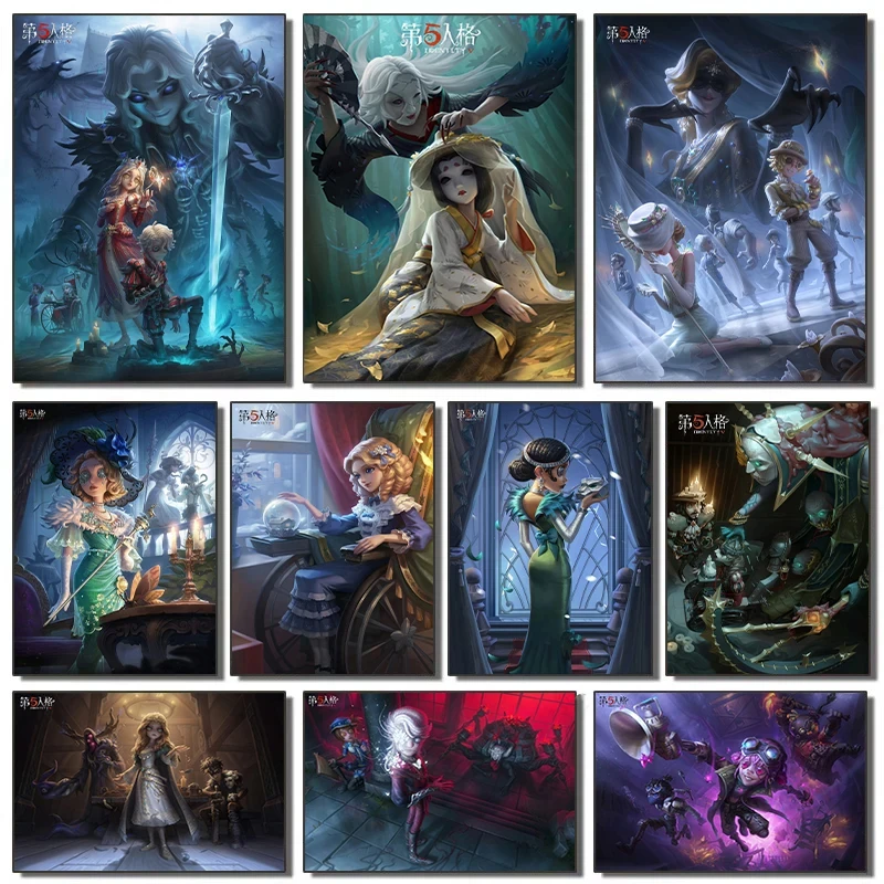 Hot Competitive Horror Game Identity Ⅴ Posters Games Character Prints Canvas Printing Wall Art Picture for Room Home Decor Gifts