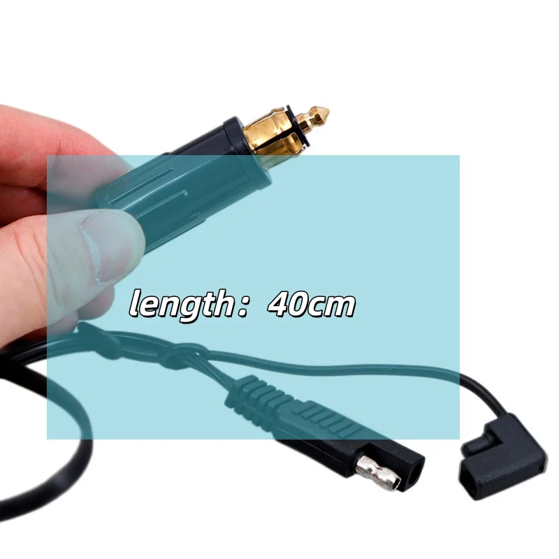 DIN Powerlet Plug to SAE Battery Adapter Connector Cable for Motorcycle with SAE To SAE Adapter N6