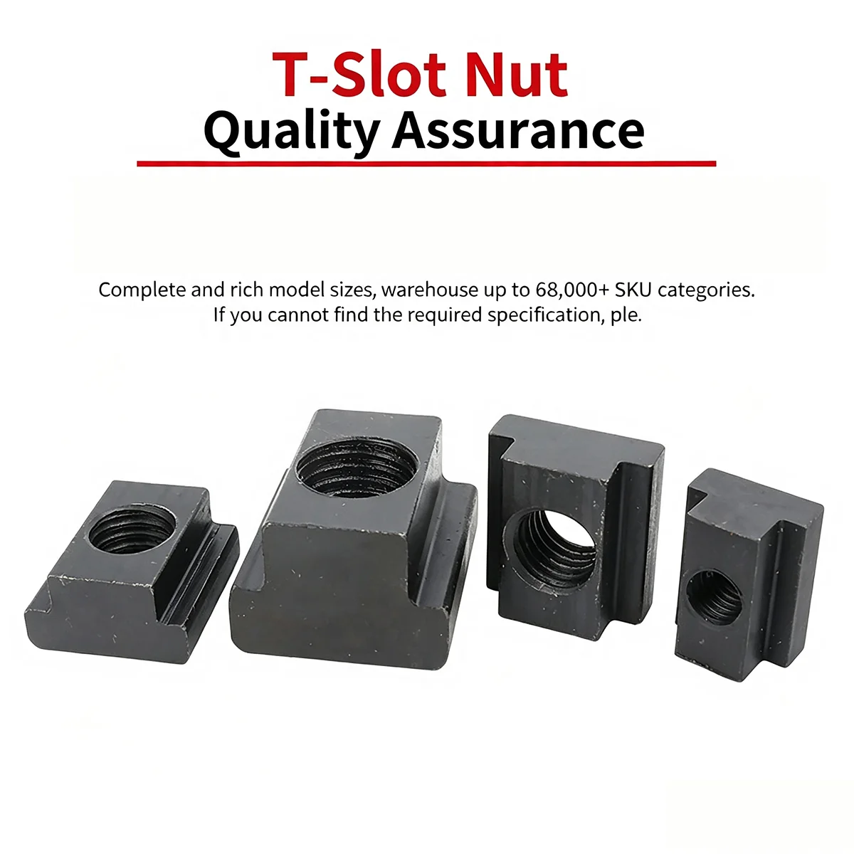 8.8 Grade Carbon Steel T-Slot Nut DIN508 M6 M8 M10 M12 M14 M16 Black Oxide T Nut for Milling Machine Worktable Clamping Fixture