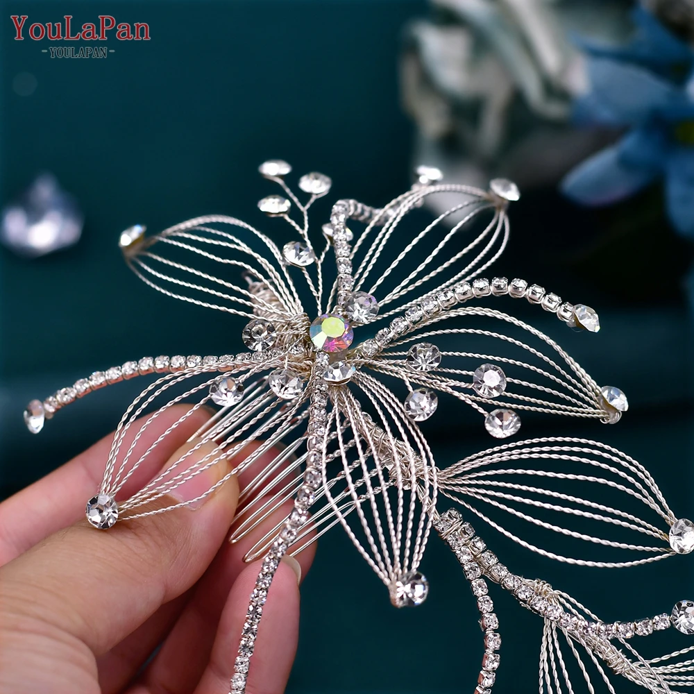 YouLaPan Woman Hair Comb Bridal Hairpin Handmade Wedding Hair Accessories Party Bride Bridesmaid Hair Clip Girls Headgear HP560