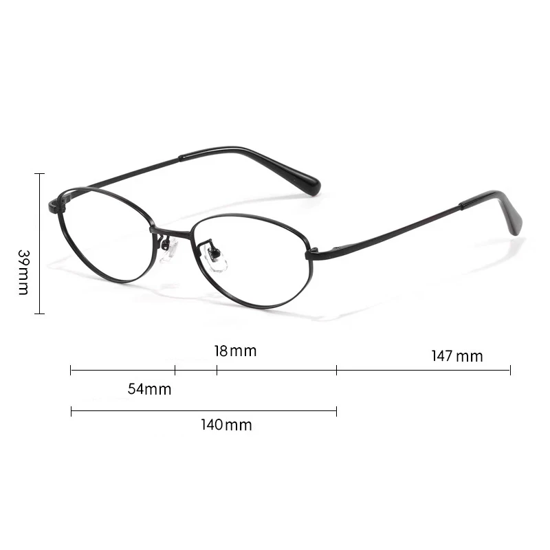 نظارات بيضاوية بإطار ذهبي معدني لكبار السن ومتوسطي العمر نظارات قراءة عصرية مضادة للضوء الأزرق 9218 #6