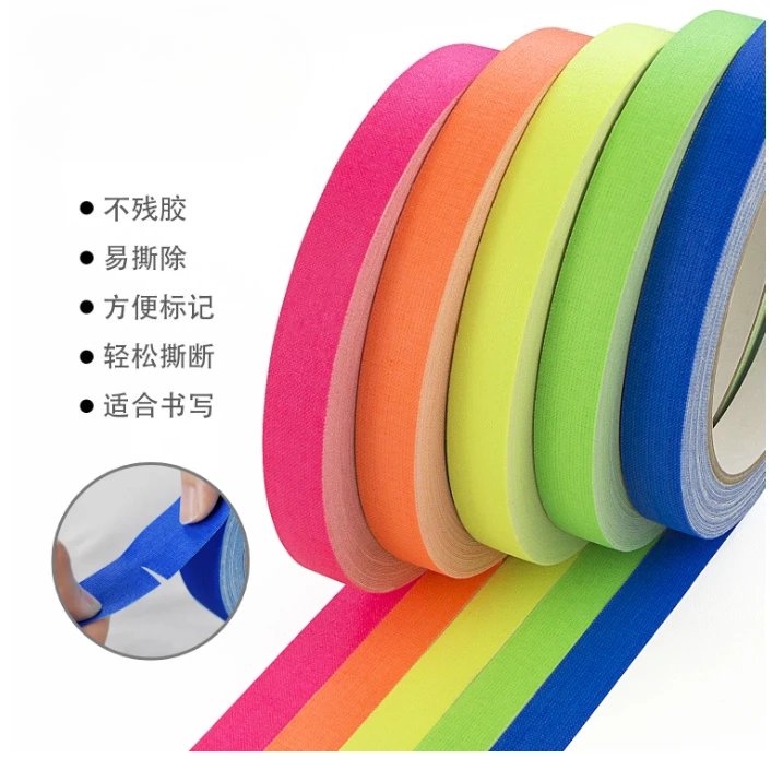 1PCS Matte cloth tape Fluorescent stage positioning mark number Cinematography tape